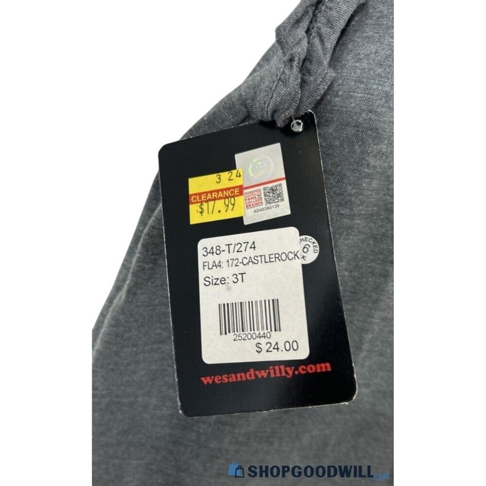 Wes And Willy Florida Gators Toddler Shirt Size 3T Rainbow Graphic Charcoal Gray - Picture 3 of 3